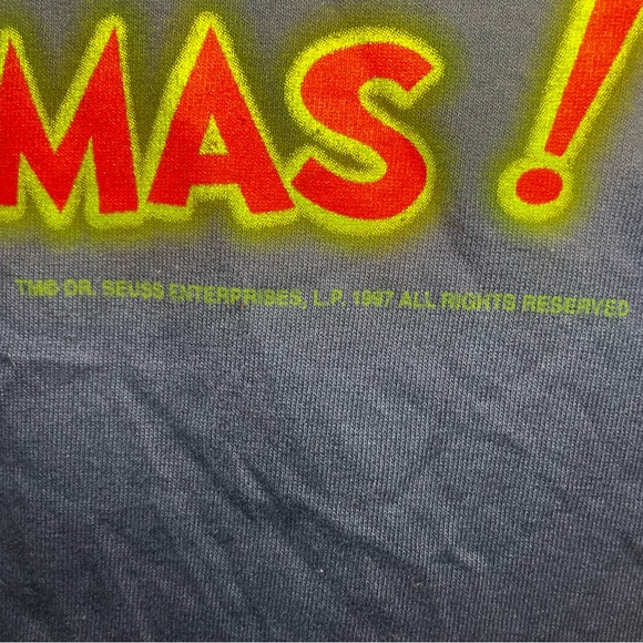 The Grinch Suess Wear How the Grinch Stole Christmas Tshirt Vintage 1997 NEW - Picture 3 of 7